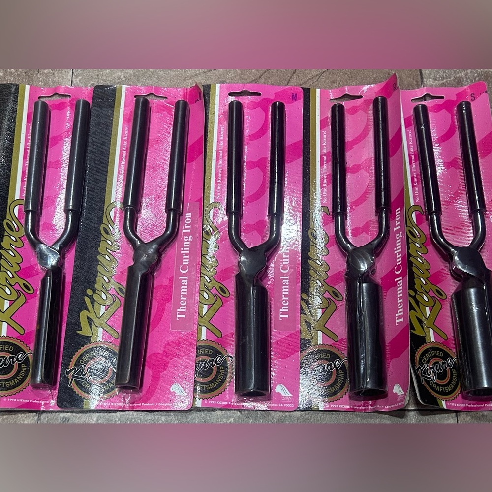 Vintage 1993 kizure Thermal Curling Irons (5) J,H,M,R,S